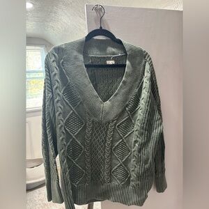 Chunky Knit V-Neck Sweater
